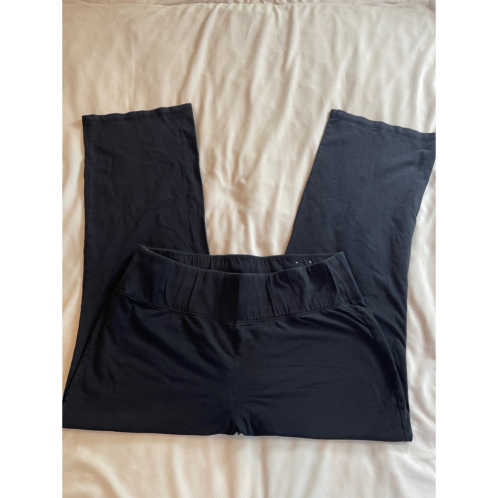 Livi Active Women Black‎ Cotton Spandex Straight Leg Yoga Pants Plus Size 22/24